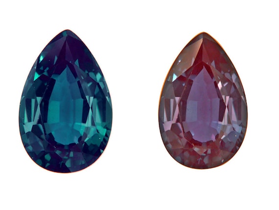 Lab Created Pulled Alexandrite Chrysoberyl True Color Change Pear Faceted Loose Czochralski Method,Alexandrite Jewelry Making(4x2mm-12x10mm)
