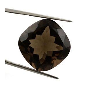 Natural Genuine Smoky Quartz Cushion Faceted Loose Gemstones for Jewelry Makings, June Birthstone, Semi-Precious Stones (3x3mm - 12x12mm)