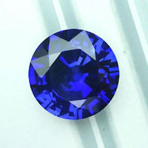 Natural Blue Sapphire Diffusion AAA Round Faceted Loose Stones for Jewelry Makings, September Birthstone (3mm - 7mm)