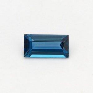London Blauer Topas Lose Baguette facettiert, Topas Edelstein für die Schmuckherstellung, echter Topas Schmuck, Topas Anhänger Halskette (4 x 2 mm - 10 x 5 mm)