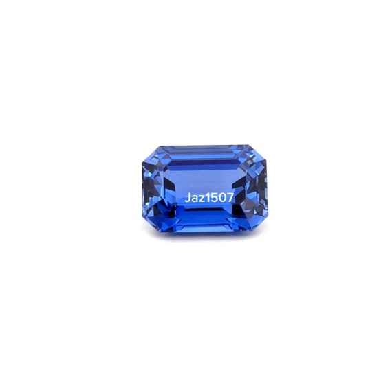 Lab Created Cornflower Blue Sapphire Emerald Faceted Loose