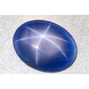 Lab gemaakt transparant blauwe ster saffier ovale cabochon 6 stralen losse stenen voor sieraden maken (7x5mm - 18x13mm)