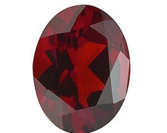 Natural Genuine Mozambique Red Garnet Oval Faceted AAA Quality Loose Stones, Luxury Jewelry Making Stones, January Birthstone(4x3 - 14x10mm)