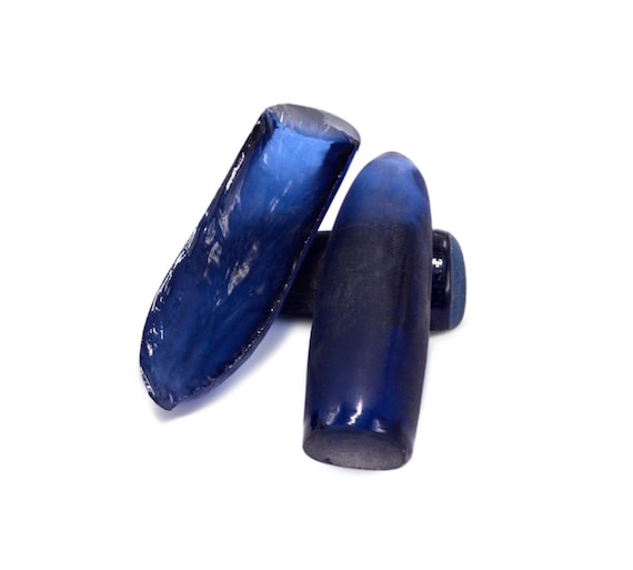 Blue Sapphire Corundum Loose Rough Stone, Lab Created Sapphire