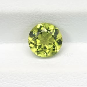 Natural Genuine Unheated Peridot Apple Green AAA Round Faceted Loose Stones for Jewelry Makings, August Birthstone Semi-Precious (1mm - 8mm)