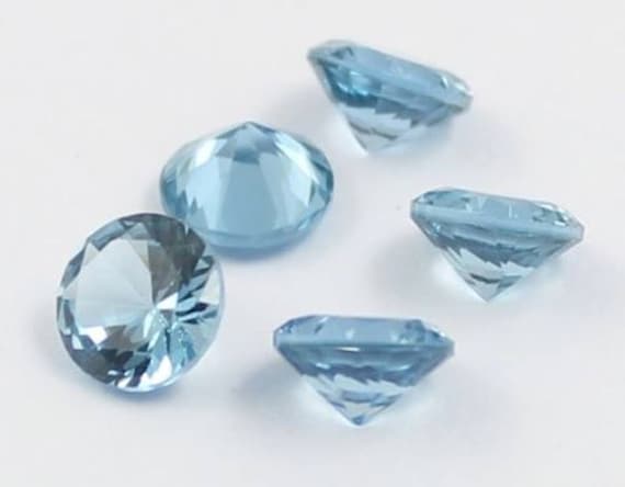 Lab Created Aquamarine Spinel AAA Round Faceted Loose Gemstones for Luxury  Jewelry Makings, March Birthstone (3mm 20mm)