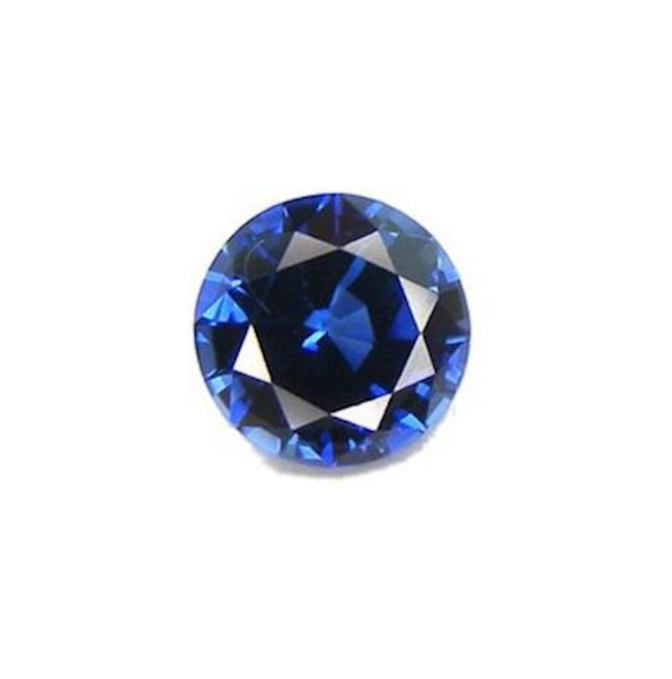 Round Blue Sapphire Cubic Zirconia (CZ) Stones - AAAAA Excellent Quality, 4mm To 12mm Sizes