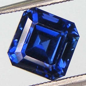 Nano Crystal Blue Color Asscher Faceted AAA Loose Gemstones, Heat Resistant, Luxury Jewelry Makings (4x4mm - 15x15mm)