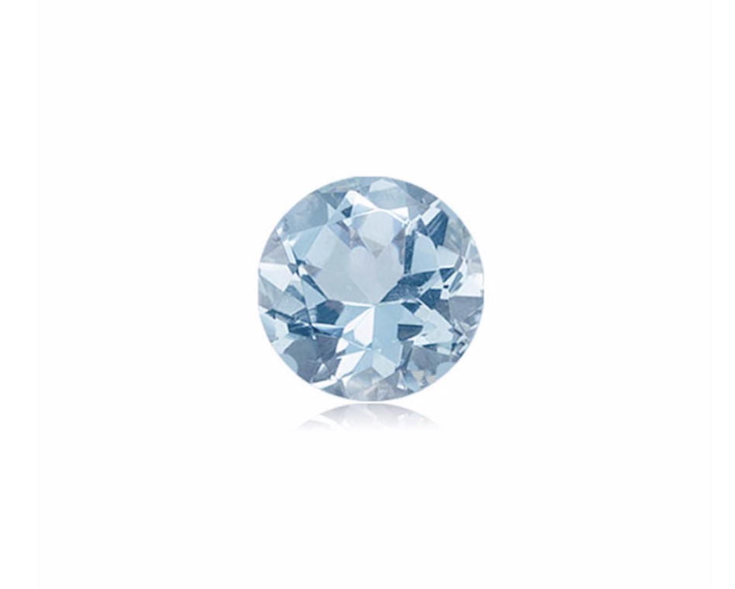 Natural Genuine Aquamarine Round Faceted AA Loose Stones for