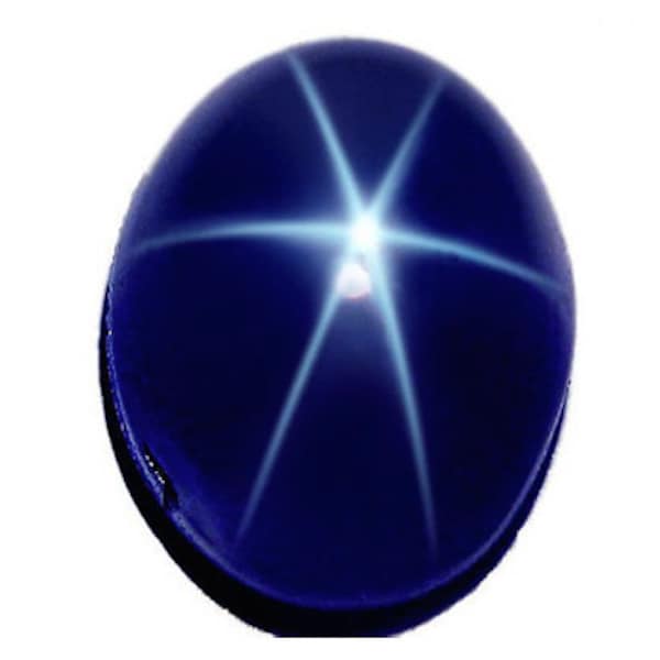 Saphir bleu foncé naturel, pierre de saphir cabochon ovale 6 rayons, bijoux en saphir, fabrication de bijoux pierres non serties (6 x 4 mm - 12 x 10 mm)