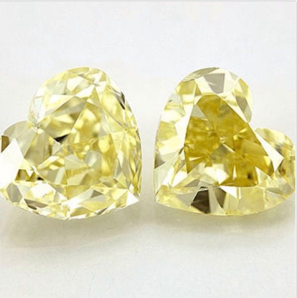 10 ct Assher Canary Top Russian Quality CZ Moissanite Simulant  12 x 12 mm 