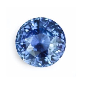 Lab Created Blue Sapphire Corundum Cornflower Color Round Faceted AAA ...