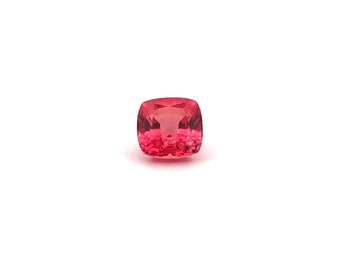 Lab Created Reddish Pink Sapphire Corundum Cushion Faceted Loose Gemstone, September Birthstone (15x15mm)