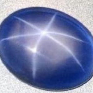 Cabujón ovalado de zafiro estrella azul transparente creado en laboratorio, 6 rayos, piedras sueltas para hacer joyas (7 x 5 mm - 16 x 12 mm)