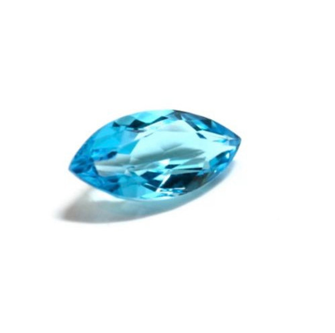Marquise Faceted Loose Swiss Blue Topaz Stone Natural Topaz - Etsy