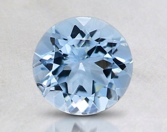 Natural Genuine Aquamarine Round Faceted AAA Loose Stones