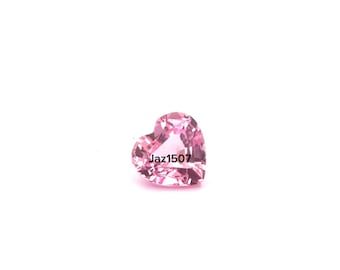 Lab Created Pink Morganite Heart Faceted Loose Gemstones (4x4mm - 15x15mm)