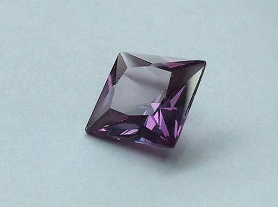 Lab Created Alexandrite Corundum Square Princess Faceted Loose