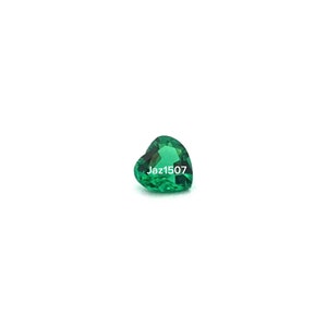 Nano Crystal Emerald Green Color Heart Faceted AAA Loose Gemstones for Jewelry Makings, Heat Resistant (3x3mm - 10x10mm)