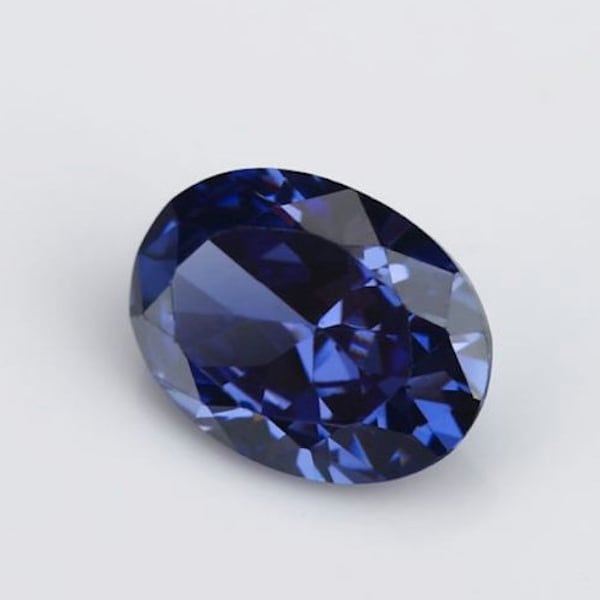 Loose Tanzanite Purple Blue CZ Diamond AAA Stones, Oval Faceted Cubic Zirconia Crystal Diamond Loose Stones, Jewelry Making(5x3mm - 25x20mm)