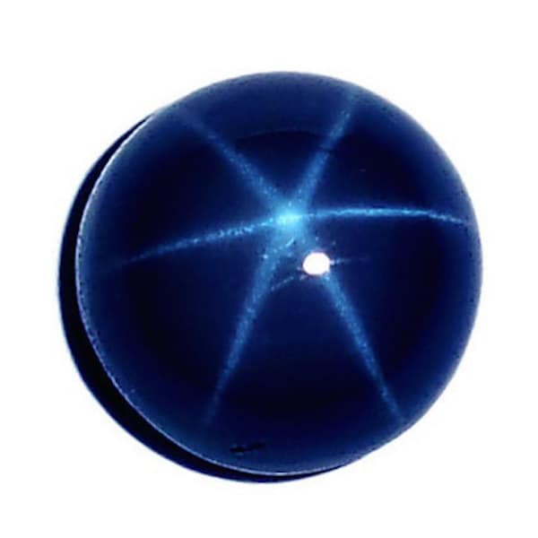 Natural Dark Blue Sapphire Gemstones, Round Cabochon Sapphire Stone 6 Rays, Sapphire Jewelry, Jewelry Makings Loose Stones AAA (5mm - 10mm)