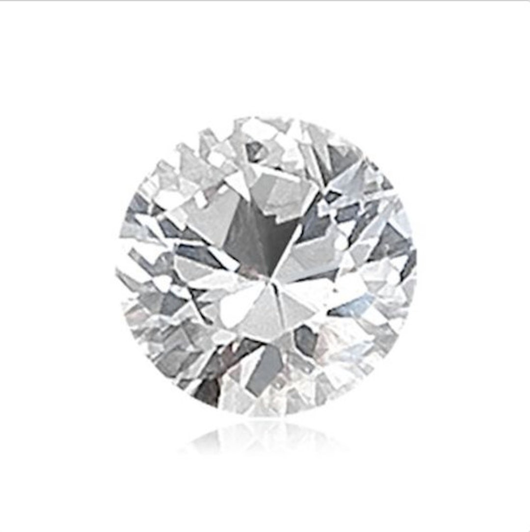 Genuine Natural White Sapphire Round Faceted Diamond Cut Loose
