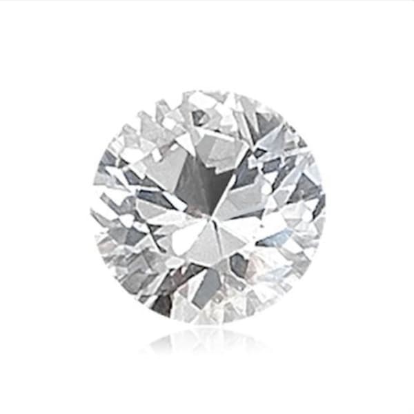 Genuine Natural White Sapphire Round Faceted Diamond Cut Loose Gemstones for Jewelry Makings, September Birthstone (1mm - 6mm)