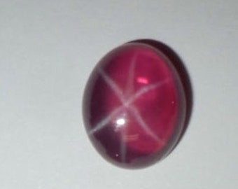 Lab Created Transparent Ruby Star Sapphire Oval Cabochon 6 Rays (7x5mm - 18x13mm) Loose Stones