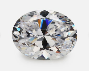 Cubic Zirconia Crystal White CZ 6AAAAAA Oval Faceted Loose Gemstones (3x2mm - 20x15mm)