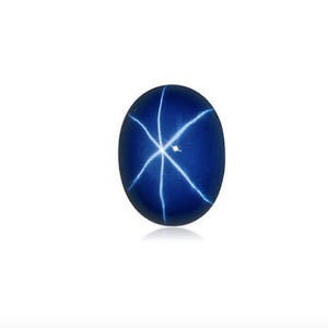 Lab Created Synthetic Blue Star Sapphire Oval Cabochon Loose Stones for Jewelry Makings (5x3mm - 12x10mm)