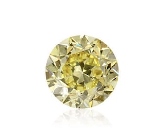 Cubic Zirconia Canary Yellow CZ Diamond Round Faceted 6A Loose Gemstones (3mm - 20mm)