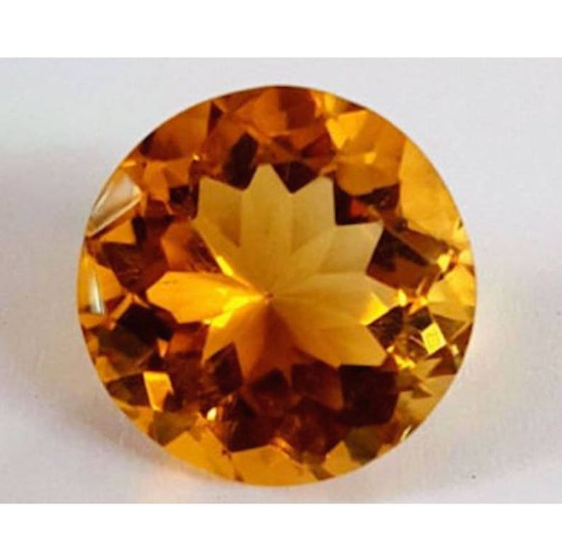 Genuine Natural Golden Citrine AAAAA Round Faceted Loose Etsy
