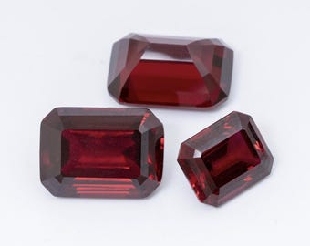 Lab Rubin Corundum Taubenblut Smaragd Facettierte Edelsteine, Juli Geburtsstein (4 x 2 mm - 18 x 13 mm)