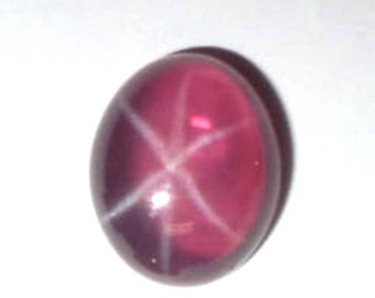 Lab made Transparent Stern Rubin Oval Cabochon 6 Strahlen Edelsteine (9 x 7 mm - 18 x 13 mm)