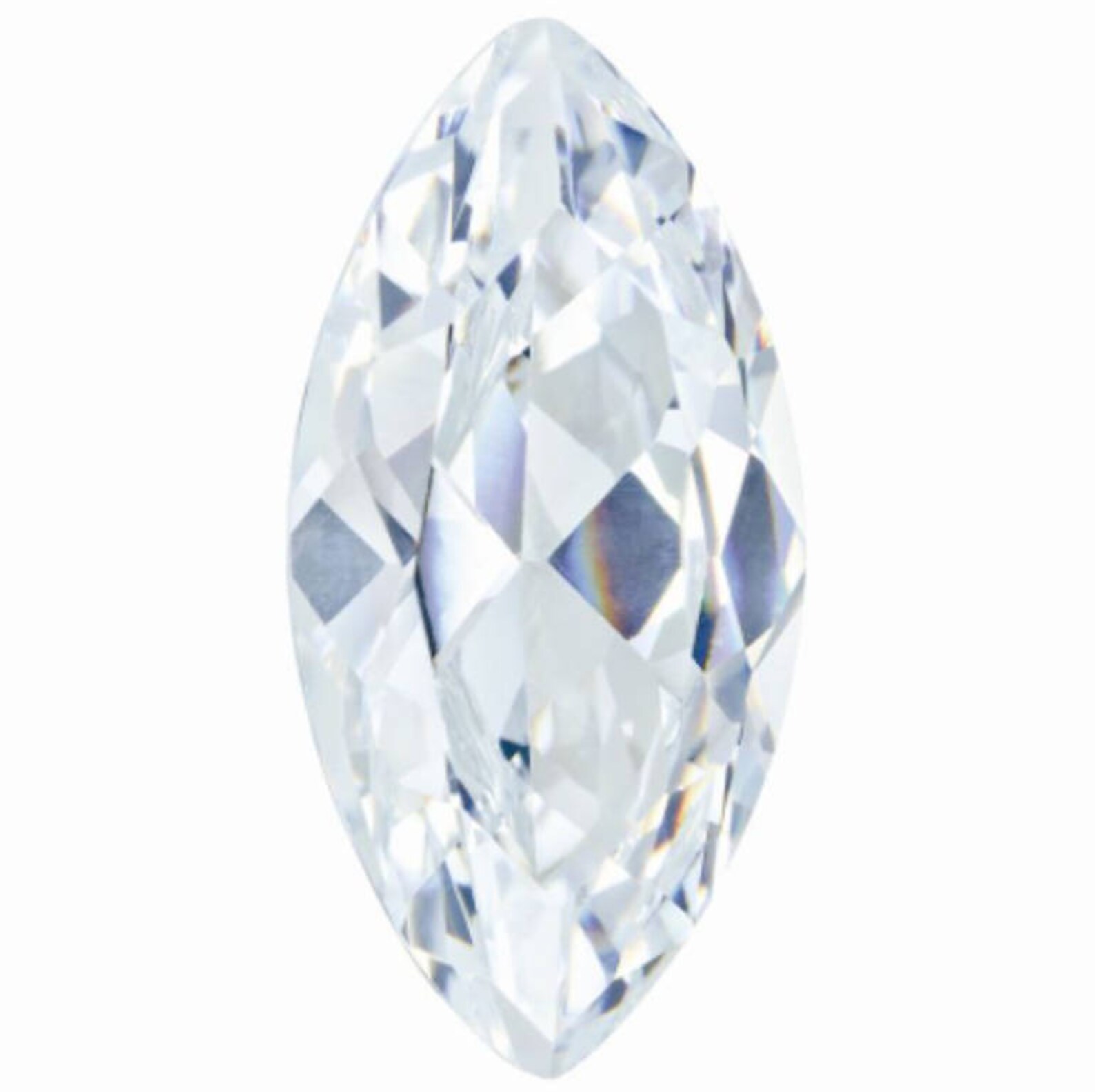 Lab Created White Sapphire Corundum Marquise Faceted Loose Etsy