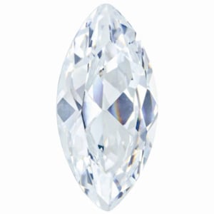 Labbtillverkad vit safir korund markis fasetterad lösa ädelstenar, september födelsesten (4 x 2 mm - 30 x 15 mm)