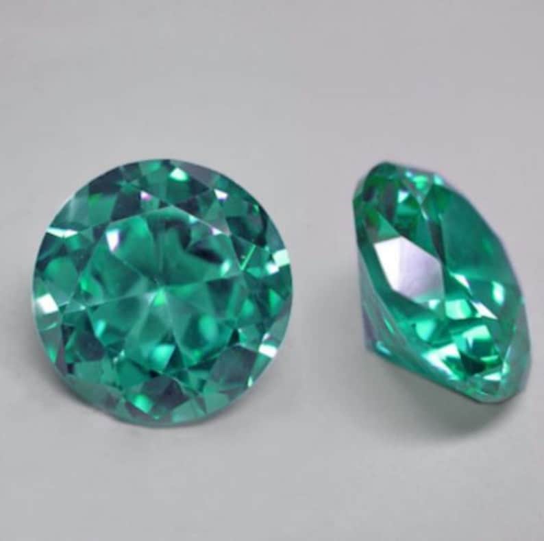 Cubic Zirconia Grass Green Round AAA Rated CZ Loose Stones - Etsy
