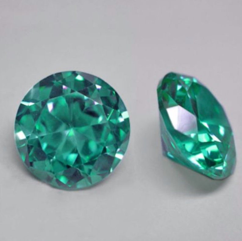 Cubic Zirconia Grass Green Round AAA Rated CZ Loose Stones Etsy