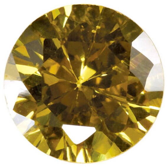 Lab Created Synthetic Yellow Sapphire Corundum AAA Round Etsy