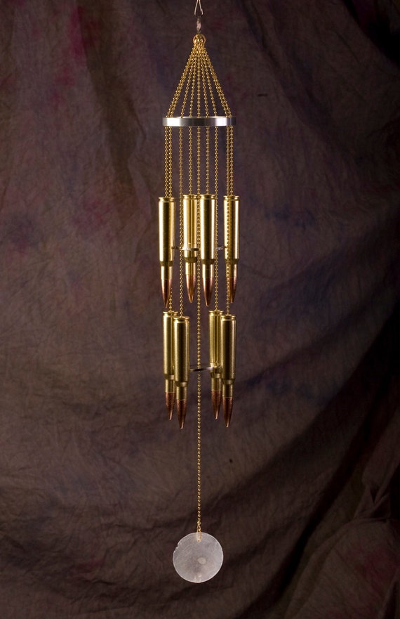 Metal No Trespassing 50 Cal Bullet Gun Shell Ammo Wind Chime Porch Outdoor Decor Metal No Trespassing 50 Cal Bullet Gun Shell Ammo Wind Chime Porch Outdoor Decor