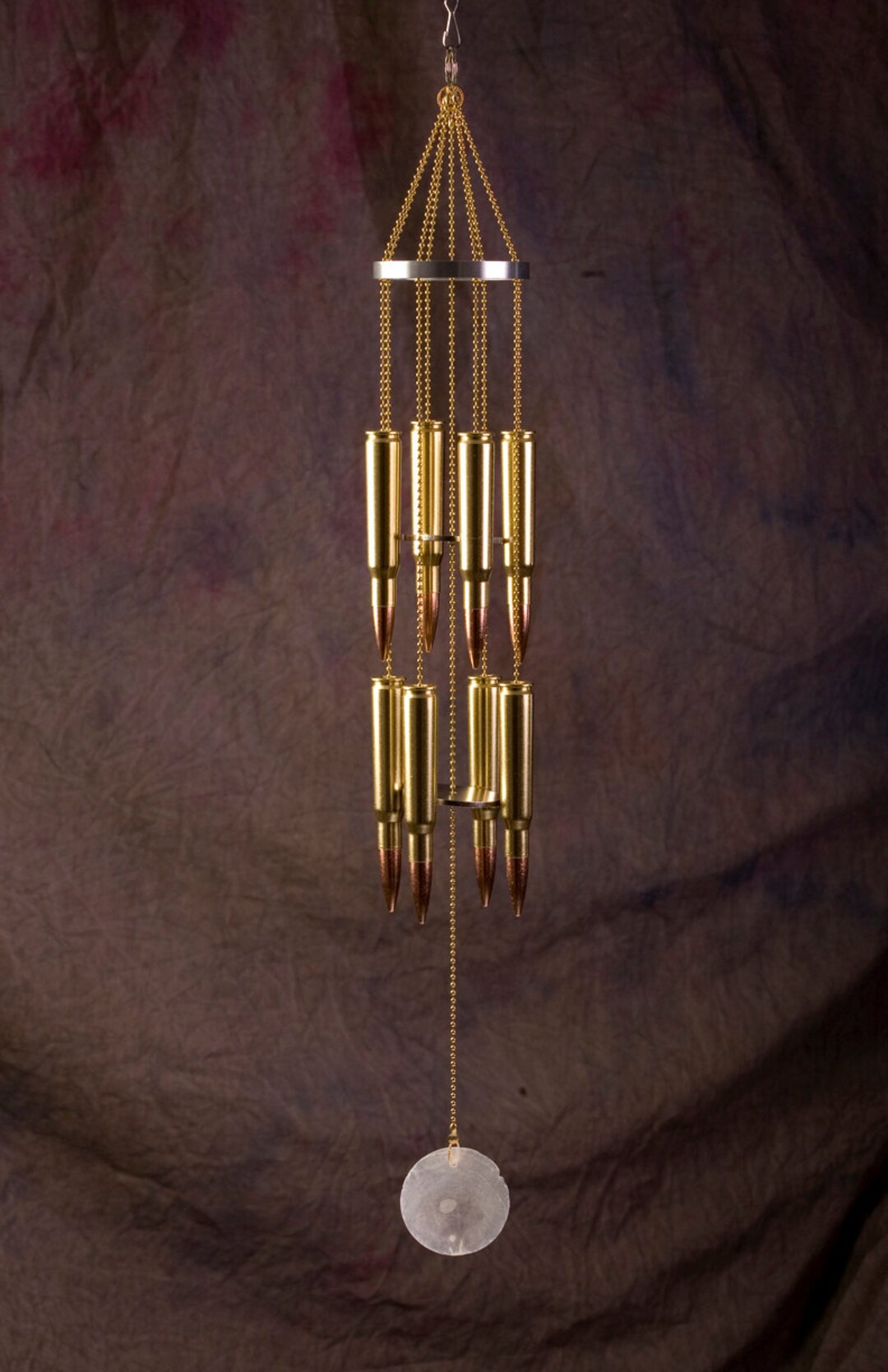 Metal No Trespassing 50 Cal Bullet Gun Shell Ammo Wind Chime Porch Outdoor Decor Metal No Trespassing 50 Cal Bullet Gun Shell Ammo Wind Chime Porch Outdoor Decor