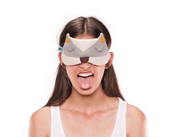 Natural Felt Breathable Wolf sleep eye mask, high quality eye mask, night mask, nap mask, mask for yoga