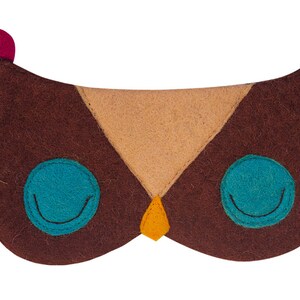 Natural Felt Breathable Owl sleep eye mask, high quality eye mask, night mask, nap mask, mask for yoga image 2