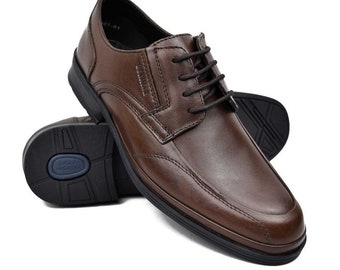Zerimar Men's lace-up leather work shoes