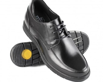 Zerimar Leather shoes with internal elevators +7 cm model ARTHUR