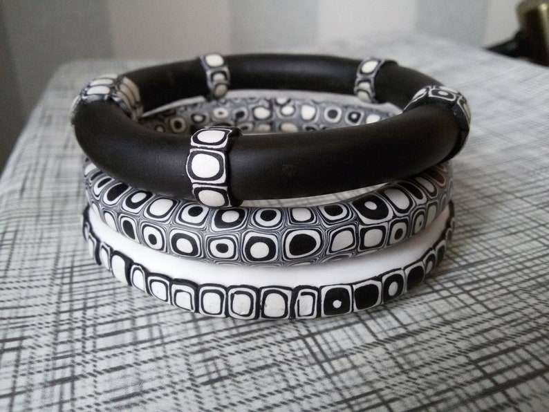 black and white bracelet image 6