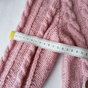 Woman Clothing Pink Cable Knit Sweater Chunky Soft Warm - Etsy