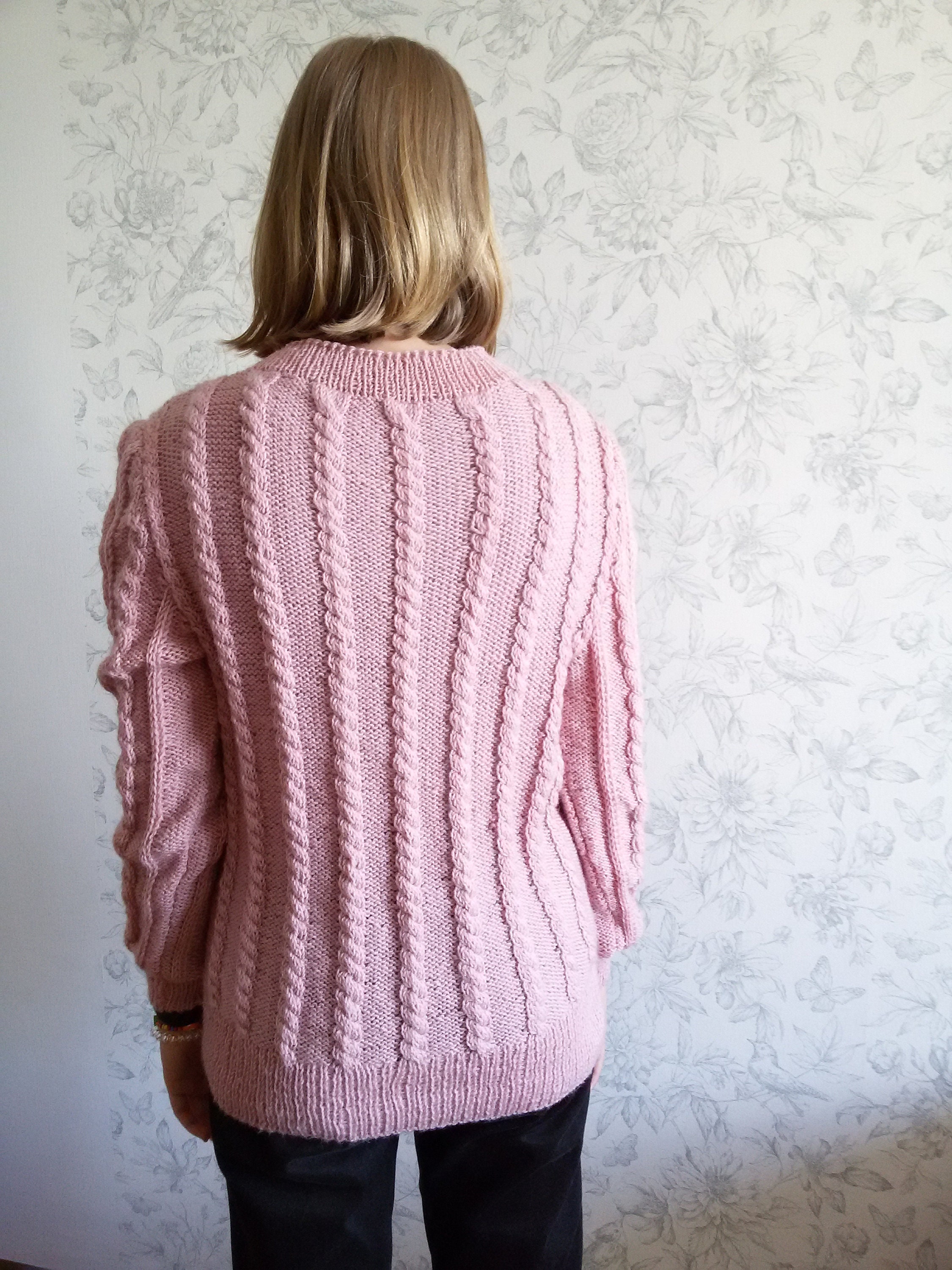 Pink Cable Knit Sweater main image 0