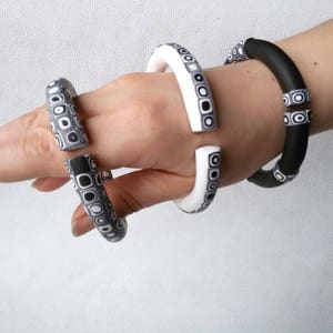 schwarz-weiß Armband Bild 5