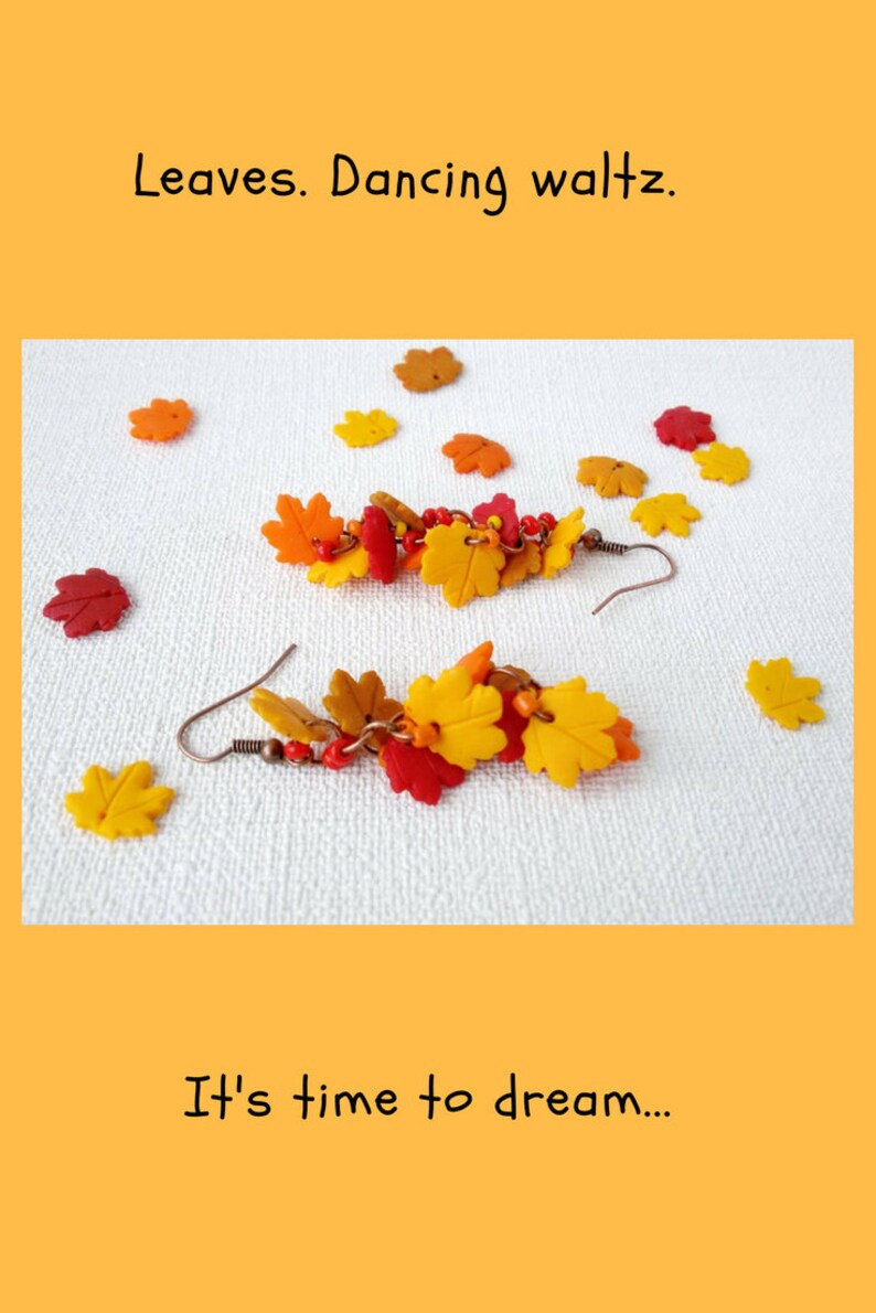 Maple Leaf Dangle Earrings - Red Autumn Fall Leaves Jewelry, Hypoallergenic